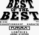 Best of the Best: Championship Karate title screen for GameBoy
